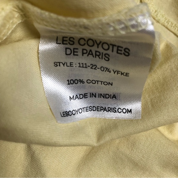 Les Coyotes De Paris Long Sleeve Pale Yellow Graphic T-Shirt Pastel size Small - Picture 9 of 10
